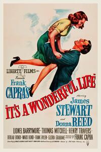 Obrazová reprodukce It's a Wonderful Life (Vintage Cinema / Retro Movie Theatre Poster / Iconic Film Advert)