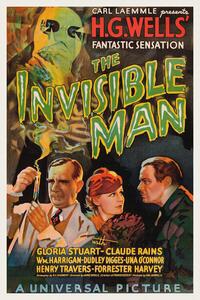 Obrazová reprodukce The Invisible Man (Vintage Cinema / Retro Movie Theatre Poster / Horror & Sci-Fi)