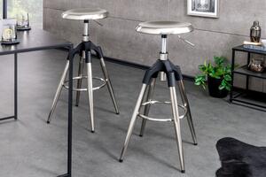 Barová stolička INDUSTRIAL 80 CM stříbrná Nábytek | Jídelní prostory | Barové židle