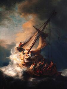 Obrazová reprodukce The Storm on the Sea of Galilee (Vintage Boat) - Rembrandt