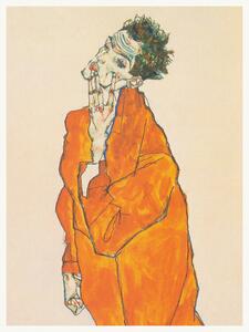 Obrazová reprodukce Man in an Orange Jacket (Male Self Portrait) - Egon Schiele