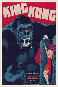 Obrazová reprodukce King Kong (Vintage Cinema / Retro Movie Theatre Poster / Horror & Sci-Fi)