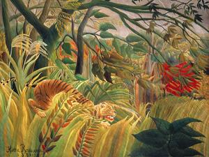 Obrazová reprodukce Tiger in a Tropical Storn (Rainforest Landscape) - Henri Rousseau