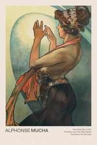 Obrazová reprodukce The North Star (Celestial Art Nouveau / Beautiful Female Portrait) - Alphonse / Alfons Mucha