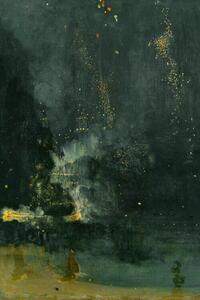 Obrazová reprodukce Nocturne in Black & Gold (The Fallen Rocket) - James McNeill Whistler