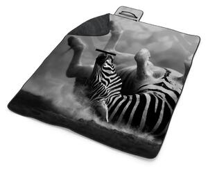 Sablio Plážová deka Válející se zebra: 200x140 cm