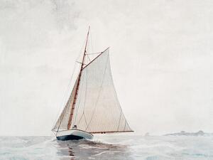 Obrazová reprodukce Sailing off Gloucester (Boat on the Ocean) - Winslow Homer