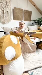Dekorační polštář MUCHOMŮRKA do dětského pokoje - Žlutá