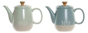 Konvice na čaj DKD Home Decor 8424001793235 Modrý Zelená Kamenina 1 L 22,5 x 12 x 16,5 cm (2 kusů)