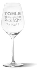 Sablio Sklenička na víno Tohle je ta nejlepší babička na světě: 49 cl