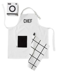 Dětská kuchyňská zástěra s utěrkou Little Chef Design Letters