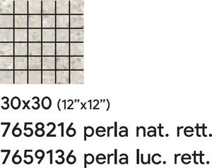 Dlažba Saime Frammenta Perla 30x30 Mosaico Nat. Rett