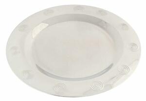 Mělký talíř DKD Home Decor Nerezová ocel Plastické Stříbřitý 30 x 30 x 0,5 cm