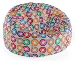 Sablio Sedací vak Cocoon Barevné spirály - 75 x 45 x 35 cm