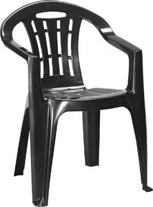 Keter Mallorca Stohovatelná židle, 58 × 56 × 79 cm, plast, grafit