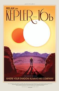 Ilustrace Kepler16b (Planet & Moon Poster) - Space Series (NASA)