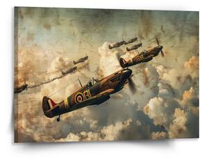 Sablio Obraz Stíhačky Spitfire v letecké bitvě - 150x110 cm