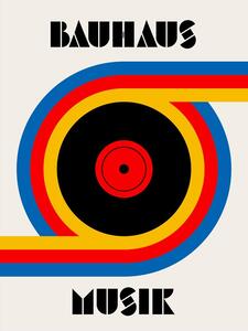 Ilustrace Bauhaus Musik Vinyl, Retrodrome