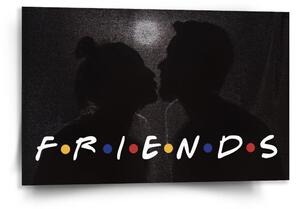 Sablio Obraz Seriál přátelé FRIENDS Polibek - 120x80 cm