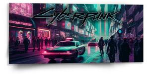 Sablio Obraz Cyberpunk 2077 Město - 110x50 cm