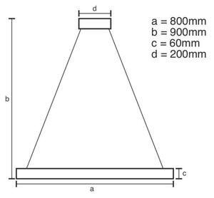 LED Stmívatelný lustr na lanku LED/110W/230V 3000-6500K + dálkové ovládání