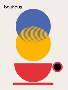 Ilustrace Bauhaus Coffee Abstract, Retrodrome