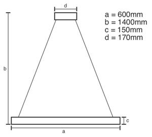 LED Stmívatelný křišťálový lustr na lanku LED/40W/230V + dálkové ovládání