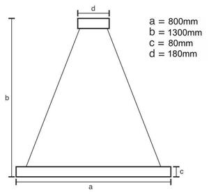 LED Stmívatelný křišťálový lustr na lanku LED/50W/230V + dálkové ovládání