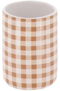 Koupelnový kelímek Vichy, kombinace barev/se zlatými a dřevěnými prvky, 380 ml
