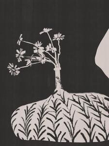 Ilustrace Plump Vase With Slender Flowers, Little Dean