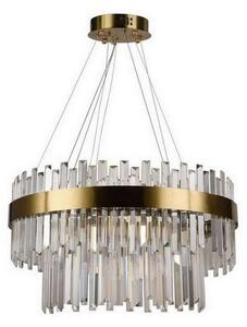 LED Stmívatelný křišťálový lustr na lanku LED/80W/230V + dálkové ovládání