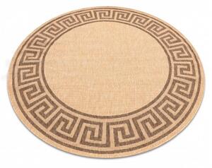 Kusový koberec Floor hnědobéžový kruh 200cm