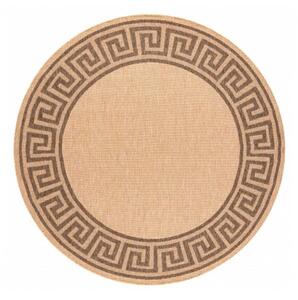 Kusový koberec Floor hnědobéžový kruh 200cm