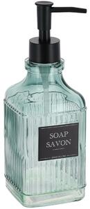 Dávkovač mýdla Savon, modrá/s černými prvky, 500 ml