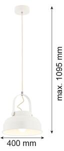 Argon 8284 - Lustr na lanku DAKOTA 1xE27/15W/230V bílá