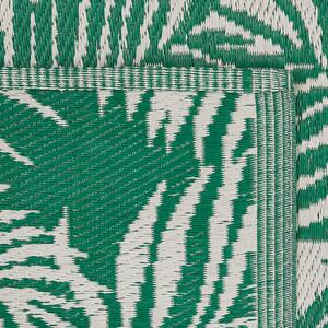 Venkovní koberec palmové listy smaragdový zelený 120 x 180 cm KOTA