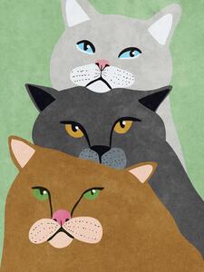 Ilustrace Cat Trio, Raissa Oltmanns
