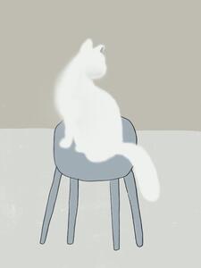 Ilustrace White feline, Little Dean
