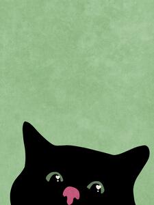 Ilustrace Curious cat, Raissa Oltmanns