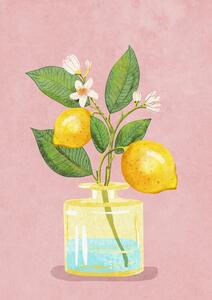 Ilustrace Lemon Bunch In Vase, Raissa Oltmanns
