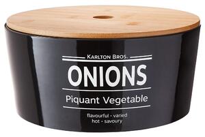 KARLTON BROS Dóza na cibuli 22 cm - černá