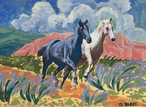 Ilustrace Two horses, Eleanor Baker