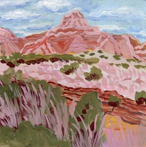 Ilustrace Pink mountain, Eleanor Baker