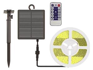 LED Stmívatelný solární pásek LED/1,2W/3,7V 3000K IP67 5m