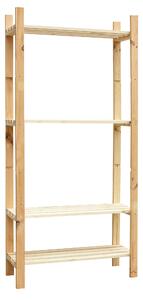 Regalux Dřevěný regál, 170 × 80 × 30 cm, nosnost police: 20 kg