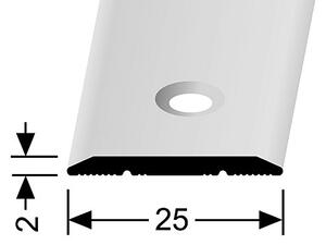 Přechodový profil 25 mm, plochý (šroubovací) | Küberit 442, 442 SK Stříbro kart. F4G