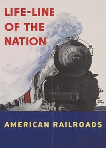 Ilustrace American Railroads, Vintage Travel Poster