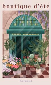 Ilustrace French Flowershop, Goed Blauw, (26.7 x 40 cm)