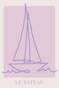 Ilustrace Le Bateau Purple, Rose Caroline Grantz