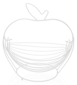 Ovocná mísa Versa Bílý Jablko Ocel (24,5 x 29,5 x 30 cm)